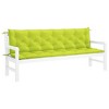 Garden Bench Cushion Bright Green 78.7"x(19.7"+19.7")x2.8" Oxford Fabric vidaXL - 4 of 4