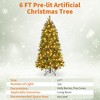 6ft Artificial Christmas Tree, Premium Hinge Snow Flocked Xmas Trees, Pine Cones, Holly Berries, for Holiday Outdoor Indoor Decoration(with light) - 4 of 4