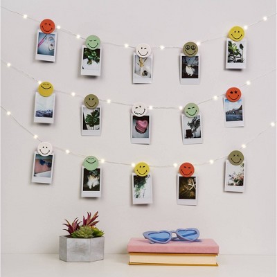 Yoobi SmileyWorld String Lights with Clips Colorful Smiley