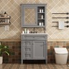 Vynxaria Modern Independent Bathroom Vanity with Mirror Cabinet, 3-Hole Basin Soft-Close Doors, Concealed Storage, Easy Assembly - 3 of 4