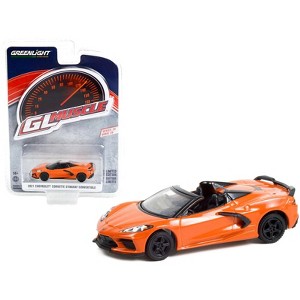 2021 Chevrolet Corvette Stingray Convertible Sebring Orange Met. "Greenlight Muscle" Series 1/64 Diecast Model Car by Greenlight - 1 of 3