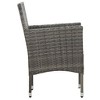 vidaXL Rattan Chair Set of 2 Grey Poly Rattan, Steel Frame Medium - 4 of 4
