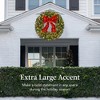 Best Choice Products Pre-Lit Christmas Wreath w/Berries & Pinecones, Large Artificial Indoor/Outdoor Décor, w/Red Lighted Bow, Plug-in - 3 of 4