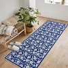 Washable Boho Floral Runner, Non-Slip, Low Pile, Soft Throw Rug for Entryway, Kitchen, Front Door, Kids Room, Indoor Mat. - 3 of 4