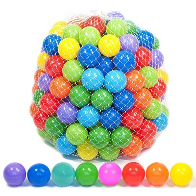 Playz 50 Mini Ball Pit Balls for Kids & Toddlers with 8 Assorted Colors for Play Tents & Ball Pits
