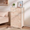 VINGLI Unfinished Natural Solid Wood 6 Drawer Dresser for Bedroom, Farmhouse Dressers & Chests of Drawers Color DIY Rubber Wood Tall Dresser - 2 of 4