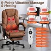 Bosmiller Massage Office Chair with Foot Rest, 6 Points Vibration Heating Executive Chairs  Ergonomic Home Office  Desk Chair - 3 of 4
