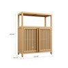 Resenkos  Large Capacity Bamboo Storage Cabinet Furniture for Bathroom Living Room Bathroom Bamboo Storage Cabinet - 4 of 4