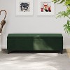 NicBex Velvet Storage Ottoman Bench,Upholstered Storage Ottoman with Hinged Lid,Modern Storage Bench for Living Room,Bedroom,Retro Green - 2 of 4