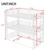 Twin Over Twin Over Twin Bunk Bed with Safety Guardrails - 3 of 4