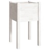 vidaXL Garden Planters 2 pcs White 39.4"x19.7"x19.7" Solid Wood Pine - 4 of 4