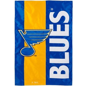 Evergreen NHL St Louis Blues Embroidered Logo Applique Garden Flag, 12.5 x 18 inches Indoor Outdoor Double Sided Decor for Hockey Fans - 1 of 1