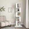 VYNXARIA Simple White 5 - Tier Rotating Bookcase with Acrylic Plate for Living Room Decoration - 3 of 4