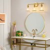 POWLIG Modern Vanity Light - Dimmable Bathroom Fixture with Clear Cone Glass Shades for Bedroom, Makeup Mirror Lighting - 4 of 4
