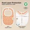 KeaBabies 8pk Organic Baby Bibs for Boy, Baby Drool Bib for Toddler Boys, Girls, Newborn Baby Teething Bibs - 3 of 4