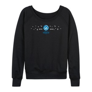Women's - Marvel - Fantastic 4 Mr. Fantastic Lightweight French Terry Wide Neck Long Sleeve Shirt - 1 of 4