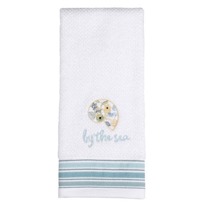 Saturday Knight Ltd Seaside Blossoms High Quality Easily Fit & Ultra-Durable Everyday Use Hand Towel 16x26" - White