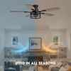 Siljoy 52 Inch Farmhouse Flush Mount Ceiling Fan with Lights and Dual Blades (Remote Included 5 Blades)for Patio Bedroom and Living room - 4 of 4
