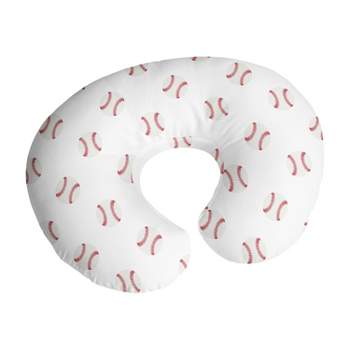 Sweet Jojo Designs Boy Support Nursing Pillow Cover (Pillow Not Included) Baseball Patch Red and White
