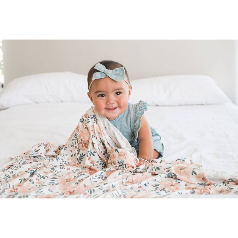 Copper Pearl Bloom Knit Swaddle Blanket, 4 of 5