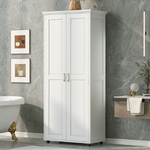 GDFStudio Arvin Modern Wood Freestanding Storage Cabinet with Two Doors - 1 of 4