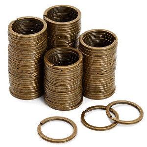 Bright Creations 100 Count Brass Key Chain Rings Heavy Duty for Crafts, Home, Car Keys, DIY Projects, 1.2 In - 1 of 4