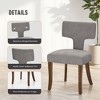 Captiva Designs Dining Chairs with Curved Backrest & Padded Seat & Solid Wood Legs - 4 of 4