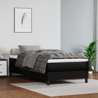 VidaXL Pocket Spring Bed Mattress Black 39.4 in.x79.9 in.x7.9 in. Twin XL Faux Leather