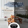 Best Choice Products 7.5ft Outdoor Solar Patio Umbrella for Deck, Pool w/ Tilt, Crank, LED Lights - 3 of 4