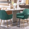 KTMBDW Set of 2 Dining Chairs with Back, Velvet Upholstered Modern Accent Chairs with Metal Legs for Dining Room - 2 of 4