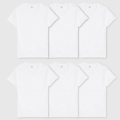 Hanes Men's 5pk V-neck T-shirt - White 2xl : Target