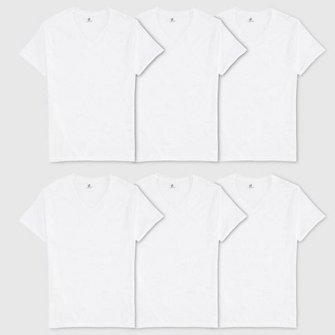 Pest økologisk løgner Hanes Men's 6pk V-neck T-shirt - White - L : Target