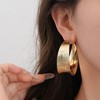 70s-80s Wide Band Hoop Earrings in Gold & Silver - 3 of 4