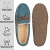 Alpine Swiss Sabine Womens Moccasin Slippers Genuine Suede House Shoe Memory Foam Insole Plush Faux Shearling Fur Indoor Outdoor Anti-Slip Rubber Sole - 3 of 4