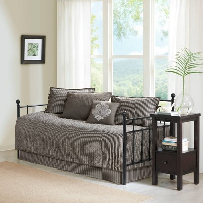 Quebec Dark Grey 6-Piece Reversible Daybed Cover Set