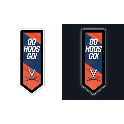 Evergreen Ultra-Thin Glazelight LED Wall Decor, Pennant, University of Virginia- 9 x 23 Inches Made In USA