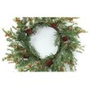Pine Wreath – Plastic Pine with Pinecones – 25 in Diameter – Traditional Holiday Decor – By Melrose - 3 of 3