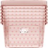 Bella Storage Solution 80qt Polka Dots Locking Lid Tint Pink - 2 of 2