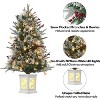 Artificial Christmas Tree Tabletop, Flocked Potted Christmas Tree with Berry Clusters, Battery Operated, for Front Door, Porch - 2 of 4