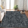 Area Rugs for Living Room Bedroom, Large Washable Rug, Vintage Floral Boho Carpet for Indoor Dining Room and Kids Room, Non Slip & Low Pile - 4 of 4