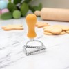 Unique Bargains Cookie Cutters Triangle Biscuit Mould Hand Wash Zinc Alloy Plastic Yellow Silver Tone 1Pc - 2 of 4