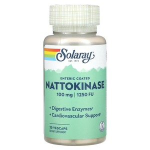 Solaray Nattokinase, 100 mg, 1,250 FU, 30 VegCaps - 1 of 2