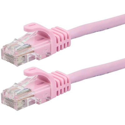 Monoprice Cat5e Ethernet Patch Cable - 50 Feet - Pink | Network Internet Cord - Snagless RJ45, Stranded, 350Mhz, UTP, Pure Bare Copper Wire, 24AWG -