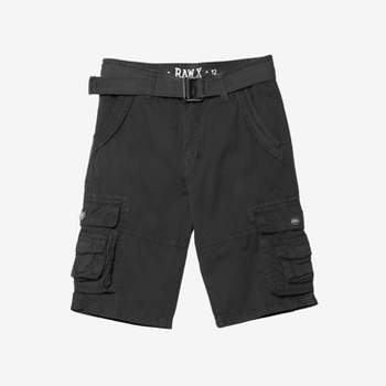 RAW X Boy's Belted Twill Cargo Shorts