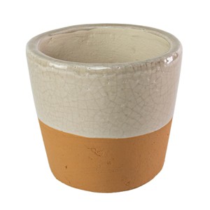 Gray Top Dipped Terracotta Planter - Foreside Home & Garden - 1 of 4