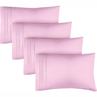 Ultra Soft Solid Pillowcases Set of 4 - Cozy & Breathable 4 Piece Pillow Covers - CGK Linens