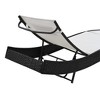 vidaXL Sun Lounger with Pillow Poly Rattan Black - 4 of 4