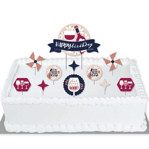 31 Rose Gold 21th Birthday Cake Candles "HELLO 21" Letter Dessert Topper 