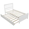 Twin size Platform Bed with Trundle White - 3 of 4