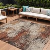 HomeRoots 9' X 12' Rust And Beige Abstract Washable Indoor Outdoor Area Rug - 2 of 4